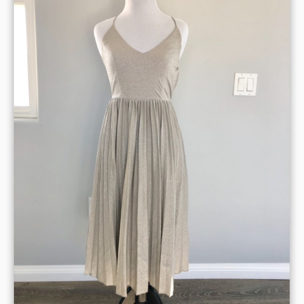 NEW Anthropologie Gold Dress
